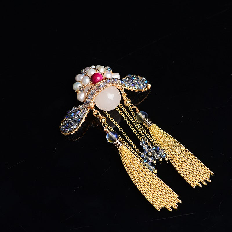 Buatan tangan budaya anting-anting kalung gelang jepit rambut Peking Opera aksesoris kustom pribadi