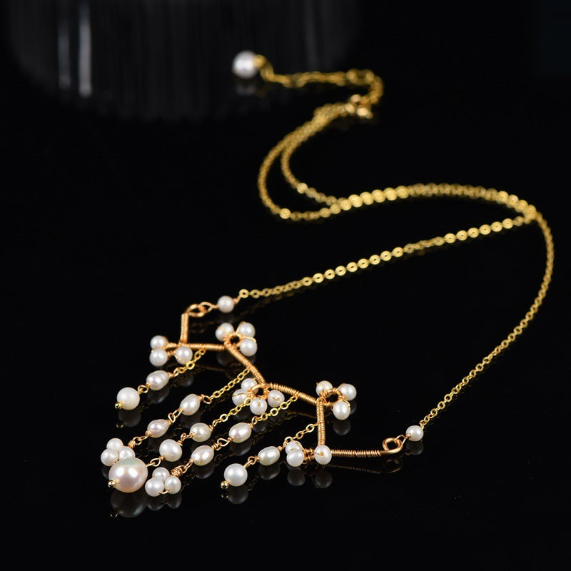 Buatan tangan diy fashion perhiasan kalung mutiara hadiah ulang tahun khusus untuk pacar