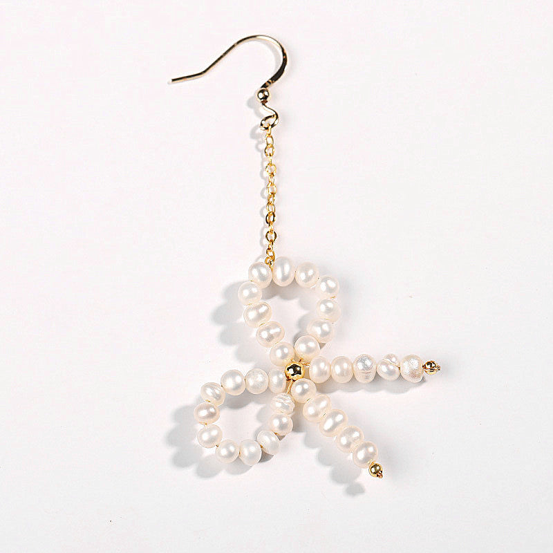 Conjunto de pulsera y pendientes de collar de perlas frescas de agua a la moda diy hecho a mano, regalo de cumpleaños personalizado