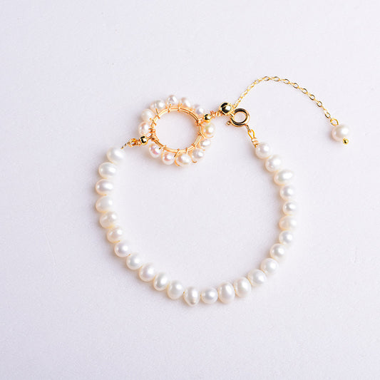 Handmade diy fashion jewelry pearl bracelet custom birthday gift for girlfriends