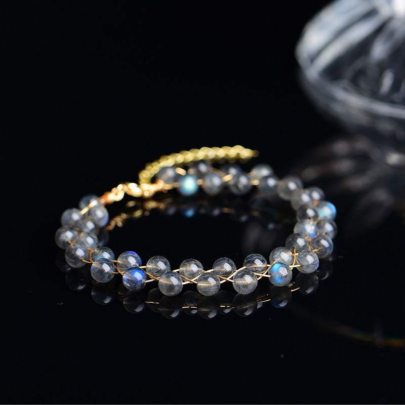 Handmade diy fashion moonstone bracelet custom birthday gift for girlfriends