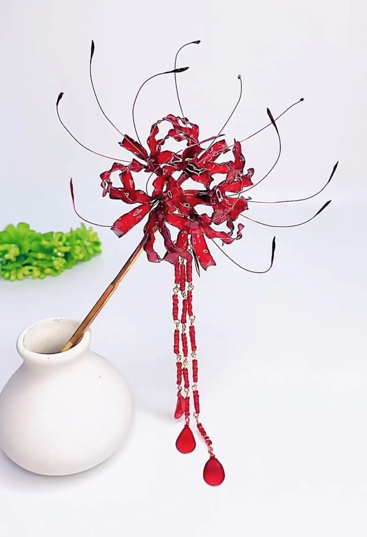 Horquilla de flor hecha a mano, productos para el cabello, accesorios de regalo de cumpleaños personalizados
