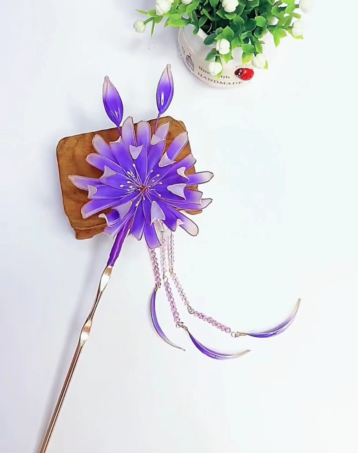 Bunga buatan tangan jepit rambut produk aksesoris hadiah ulang tahun yang dipersonalisasi
