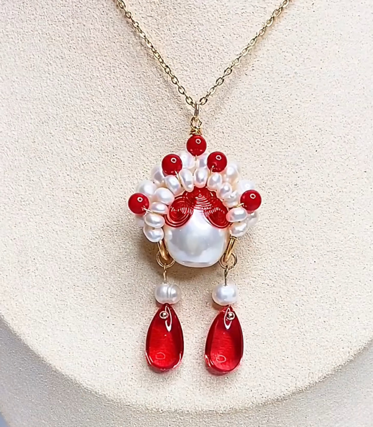 Handmade custom fancy jewelry earrings necklace bracelet Peking Opera personalized accessories - Duo Fashion