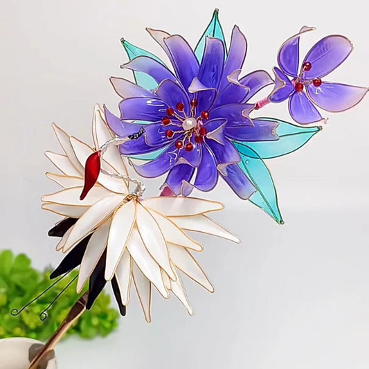 Horquilla de flor hecha a mano, productos para el cabello, accesorios de regalo de cumpleaños personalizados