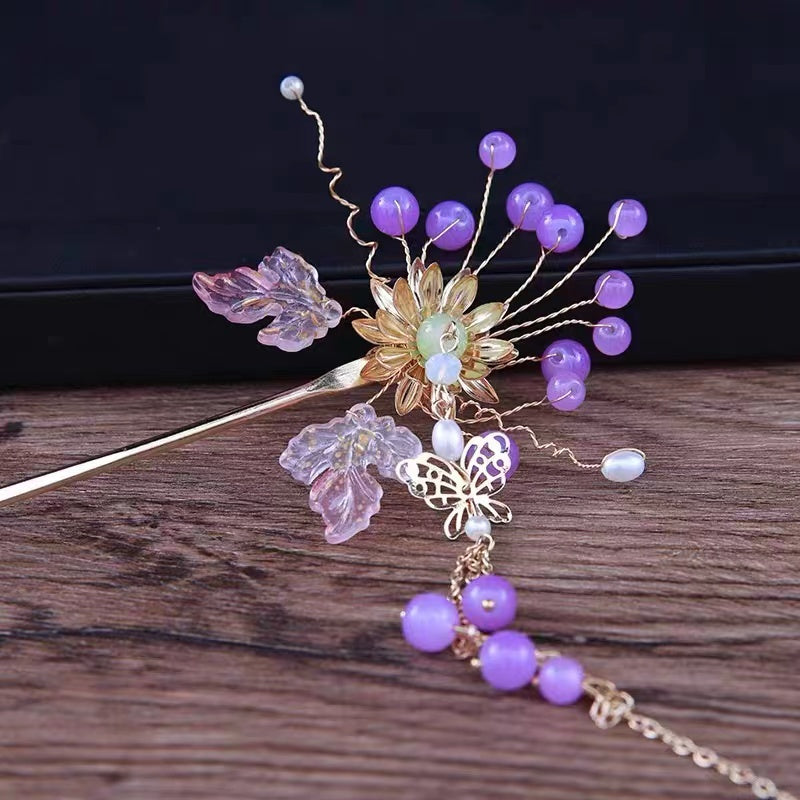 Handmade DIY hairpin butterfly silver color custom gift personalized accessories