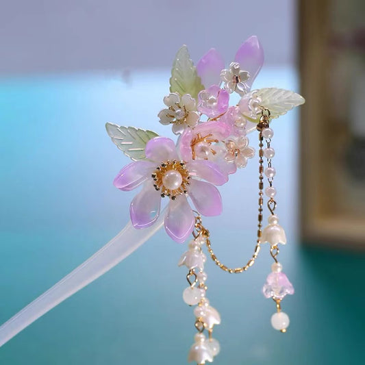 Big discount $6.9 hairpin with tassel handmade jewelry for girls