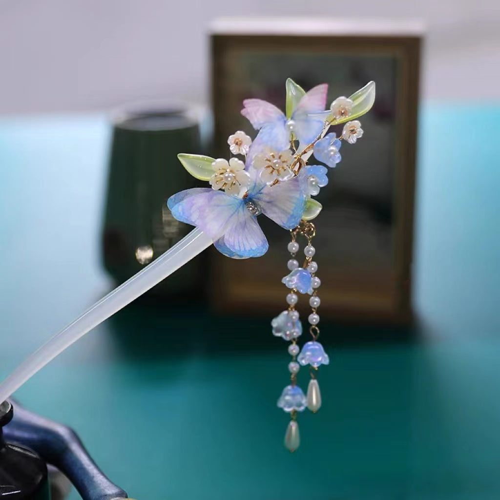 Handmade jewlery diy butterfly hairpin for girl friends birthday gift