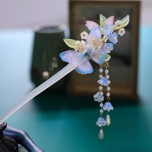 Perhiasan buatan tangan diy jepit rambut kupu-kupu untuk hadiah ulang tahun teman perempuan
