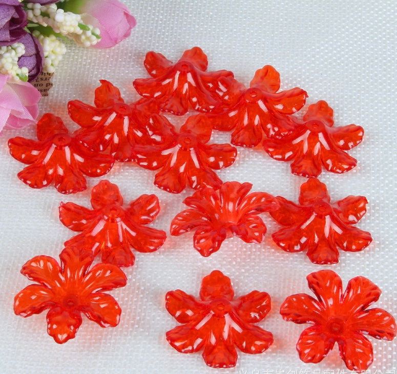Handmade diy artificial multil color 250g pearls beads flower petal steel wire raw material accessories
