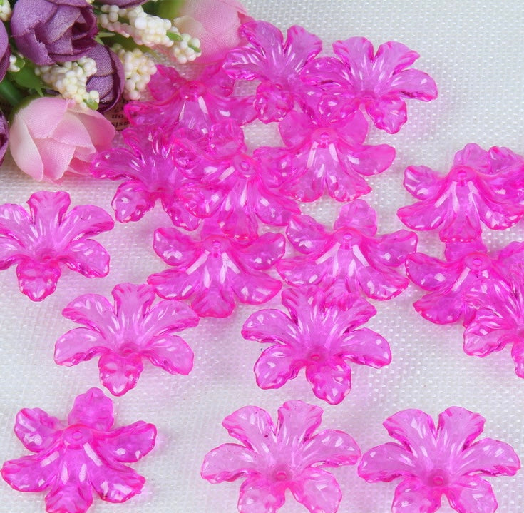 Accesorios de materia prima de perlas de pétalos de flores multicolores hechos a mano diy