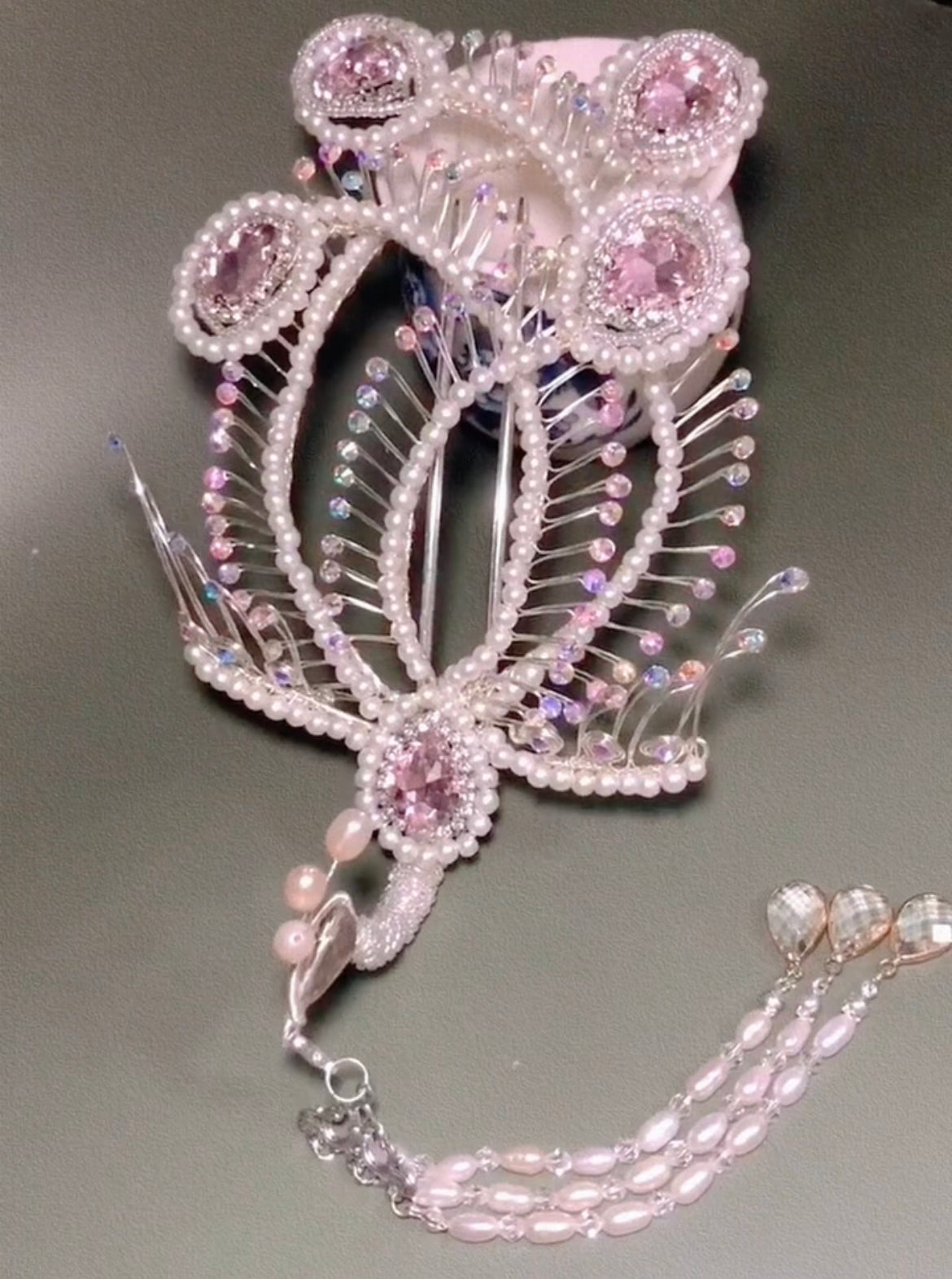 Handmade custom fancy jewelry peacock hairpin personalized accessories