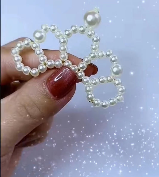 Handmad DIY agua dulce/perlas artificiales corona alambre de cobre 14k oro materia prima accesorios