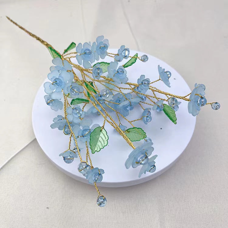 Conjuntos completos de materia prima de flor de peonía de cuentas artificiales diy hechas a mano