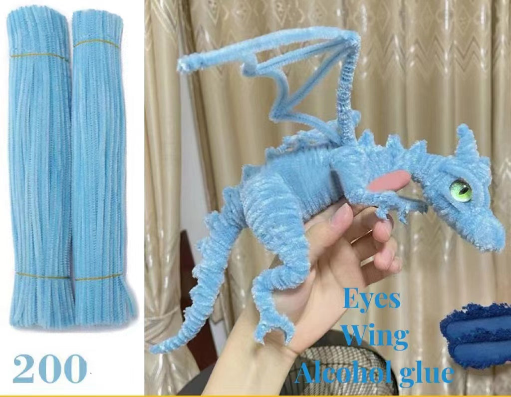 DIY raw material pipe cleaner multi color dinosaur craft cute animal best fried birthday gift