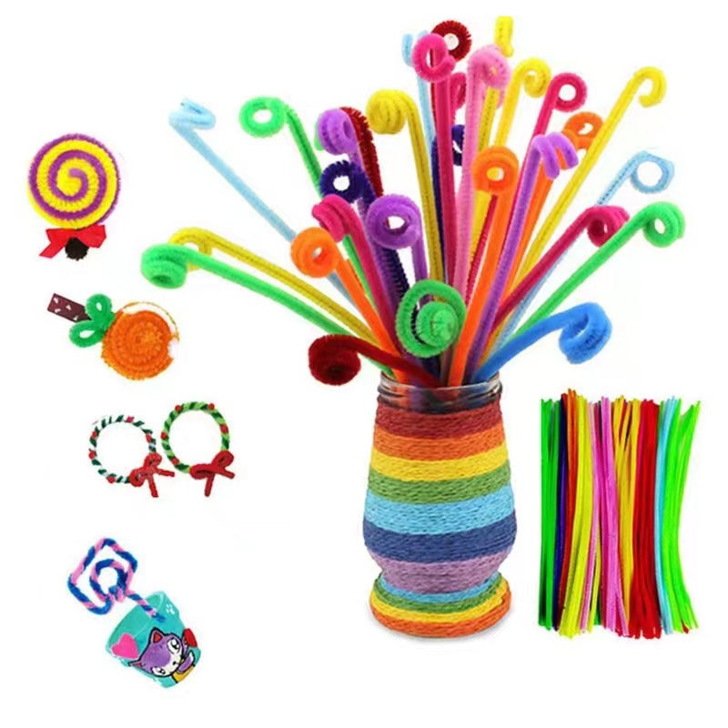 Limpiador de pipa DIY, materia prima multicolor para flores, artesanía casera, lindo animal, regalo de cumpleaños