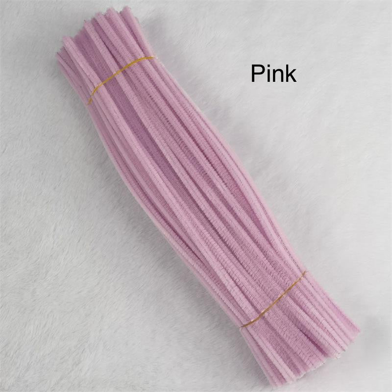 15 Pink 15mm Super Chunky 30cm Chenille Stems Craft Pipe Cleaners