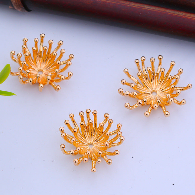 Hecho a mano DIY material crudo flor esmalte coloreado horquilla para el cabello flor regalo accesorios personalizados