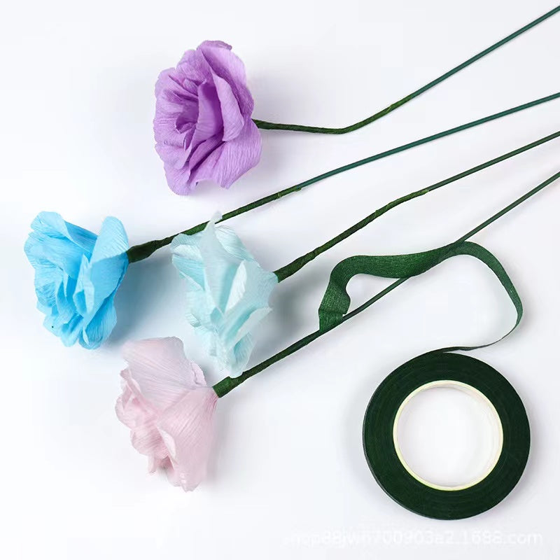 Handmade diy crepe paper rose tulips flower gift handcraft whole sets raw material