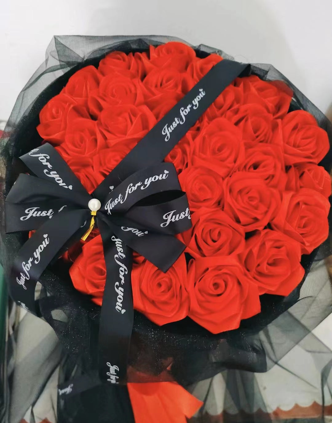 Be My Girlfriend 50 Roses (customize your own ribbon
