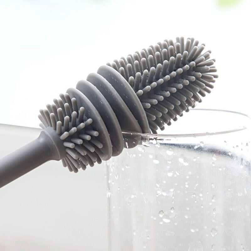 Silicone brush household dual-use silicone glass bottle cleaning brush