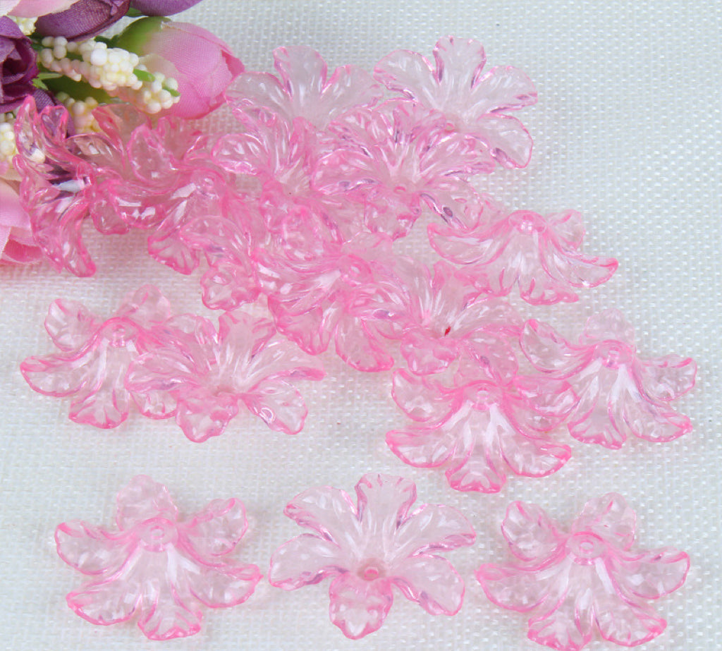Handmade diy multi color flower receptacle petal steel wire raw material accessories